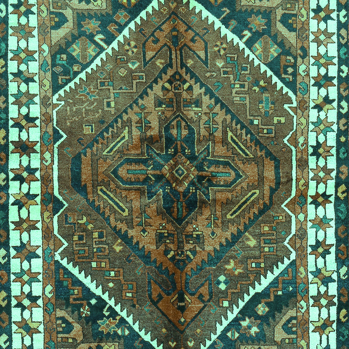 Machine Washable Persian Turquoise Traditional Area Rugs, wshtr2806turq