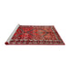 Sideview of Machine Washable Traditional Rust Pink Rug, wshtr2807