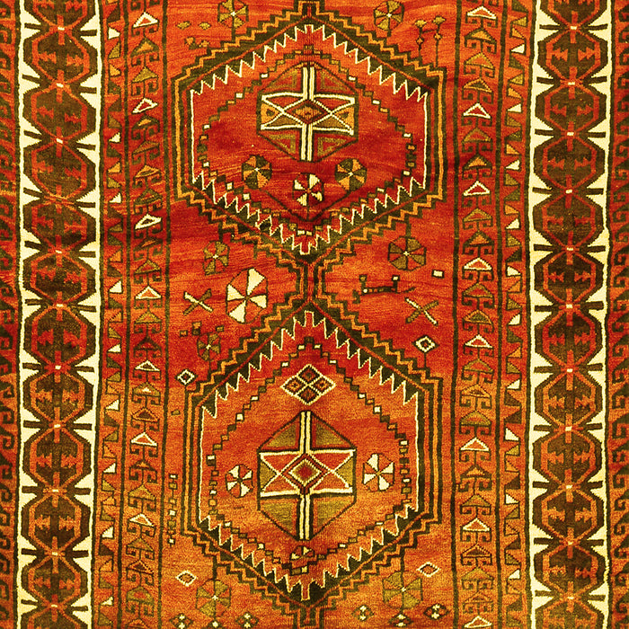 Machine Washable Persian Yellow Traditional Rug, wshtr2807yw