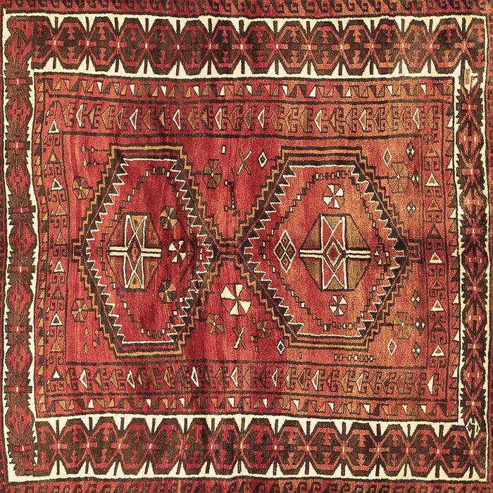 Square Persian Brown Traditional Rug, tr2807brn