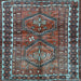 Square Persian Light Blue Traditional Rug, tr2807lblu