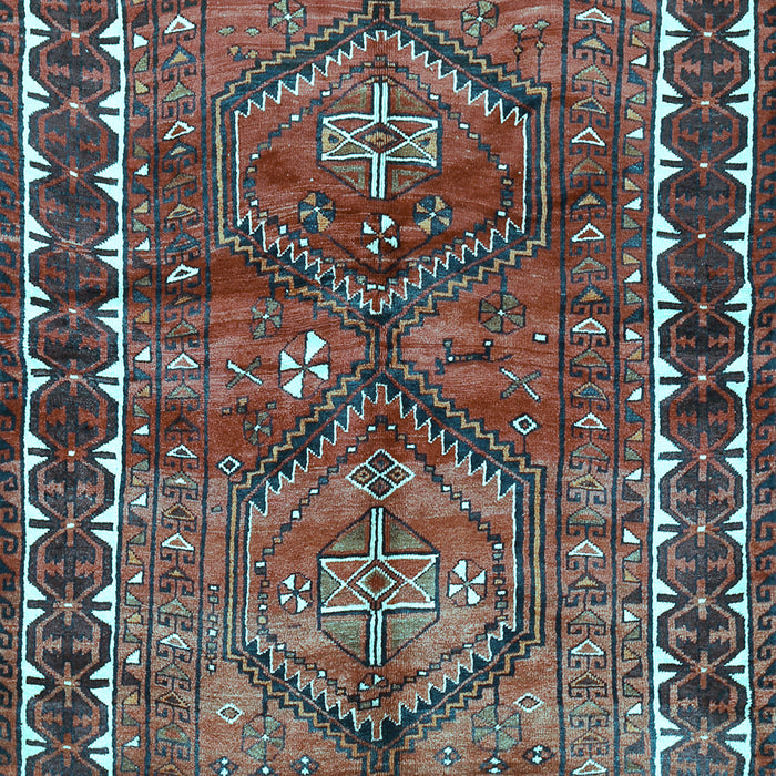 Machine Washable Persian Light Blue Traditional Rug, wshtr2807lblu