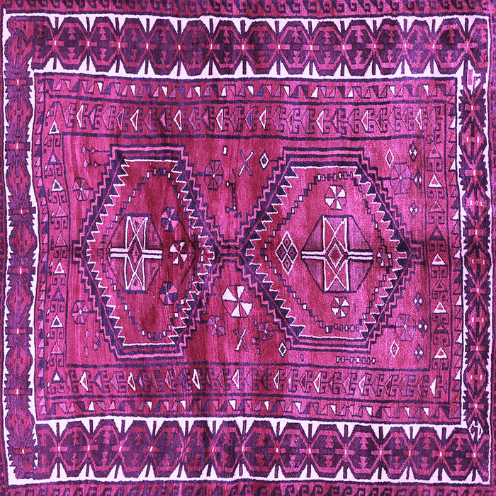 Square Persian Purple Traditional Rug, tr2807pur