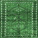 Square Persian Emerald Green Traditional Rug, tr2807emgrn