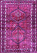 Machine Washable Persian Purple Traditional Area Rugs, wshtr2807pur