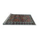 Sideview of Machine Washable Persian Light Blue Traditional Rug, wshtr2807lblu