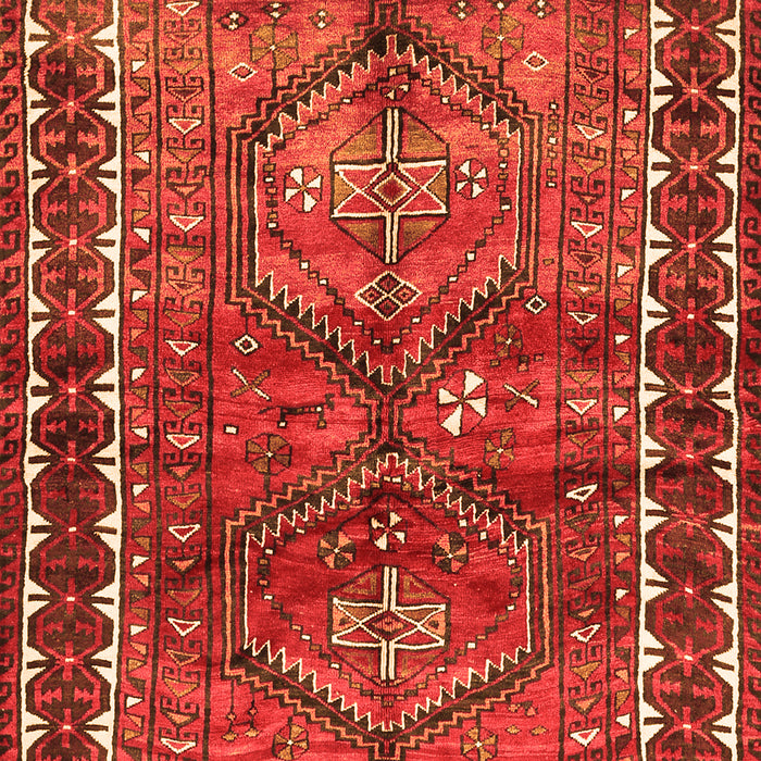 Serging Thickness of Machine Washable Persian Orange Traditional Area Rugs, wshtr2807org