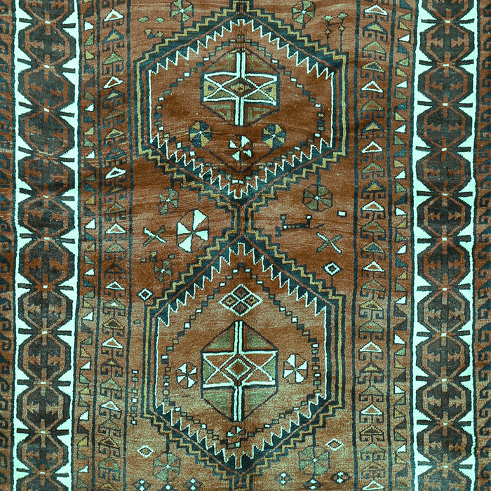 Machine Washable Persian Turquoise Traditional Area Rugs, wshtr2807turq