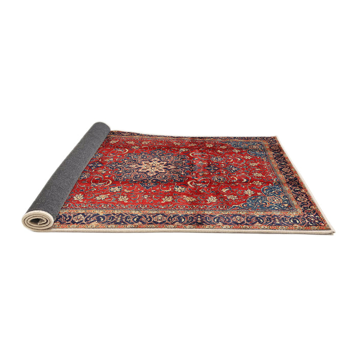 Sideview of Traditional Orange Salmon Pink Persian Rug, tr2808