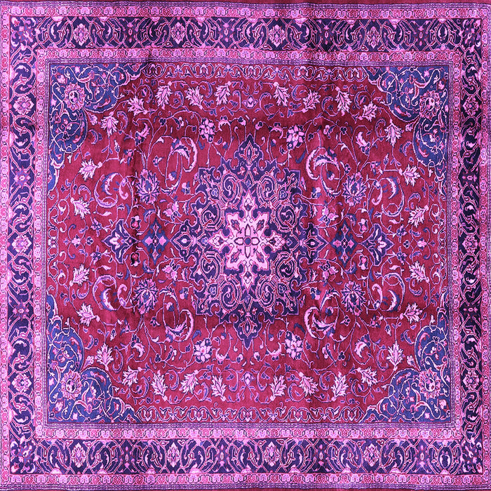 Square Persian Purple Traditional Rug, tr2808pur