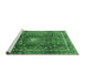 Sideview of Machine Washable Persian Emerald Green Traditional Area Rugs, wshtr2808emgrn