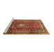 Sideview of Machine Washable Persian Brown Traditional Rug, wshtr2808brn