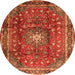 Square Persian Orange Traditional Rug, tr2808org