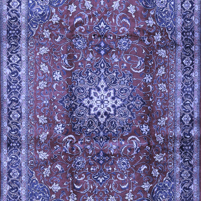 Machine Washable Persian Blue Traditional Rug, wshtr2808blu