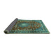 Sideview of Persian Turquoise Traditional Rug, tr2808turq