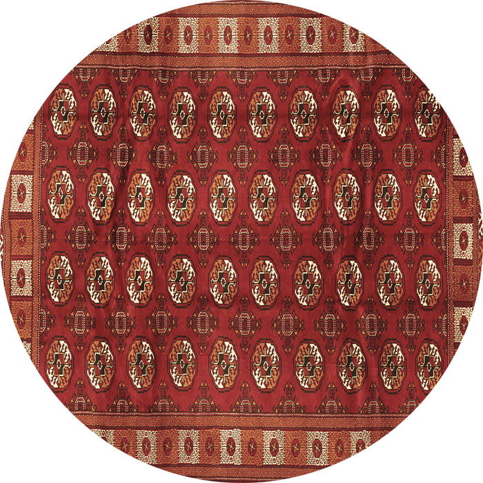 Round Persian Brown Traditional Rug, tr2809brn