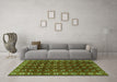 Machine Washable Persian Green Traditional Area Rugs in a Living Room,, wshtr2809grn