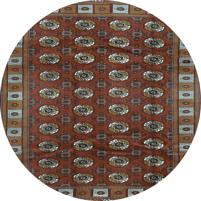 Round Machine Washable Persian Light Blue Traditional Rug, wshtr2809lblu