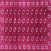 Square Machine Washable Persian Pink Traditional Rug, wshtr2809pnk