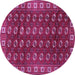 Round Persian Purple Traditional Rug, tr2809pur