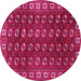 Round Persian Pink Traditional Rug, tr2809pnk