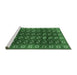 Sideview of Machine Washable Persian Emerald Green Traditional Area Rugs, wshtr2809emgrn