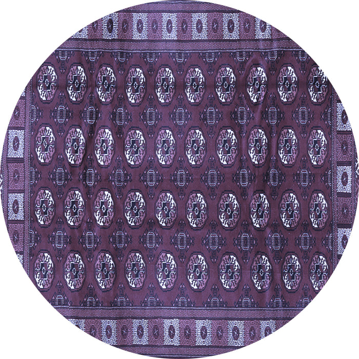 Round Persian Blue Traditional Rug, tr2809blu