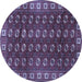 Round Persian Blue Traditional Rug, tr2809blu