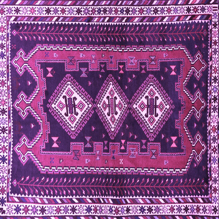 Square Machine Washable Persian Purple Traditional Area Rugs, wshtr280pur