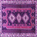 Square Machine Washable Persian Purple Traditional Area Rugs, wshtr280pur