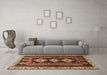 Machine Washable Persian Brown Traditional Rug in a Living Room,, wshtr280brn