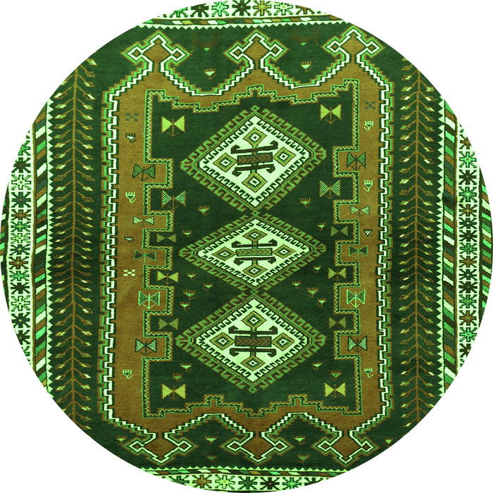 Square Persian Green Traditional Rug, tr280grn