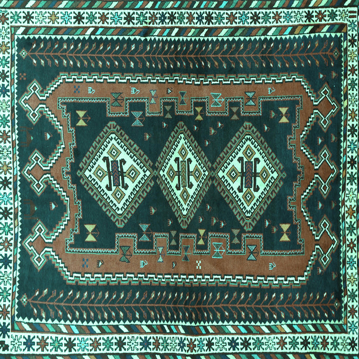 Square Persian Turquoise Traditional Rug, tr280turq