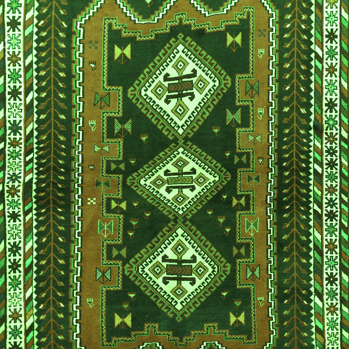 Serging Thickness of Machine Washable Persian Green Traditional Area Rugs, wshtr280grn