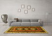 Machine Washable Persian Yellow Traditional Rug in a Living Room, wshtr280yw