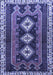 Machine Washable Persian Blue Traditional Rug, wshtr280blu