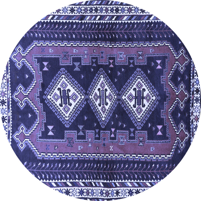 Round Persian Blue Traditional Rug, tr280blu