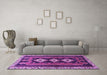 Machine Washable Persian Purple Traditional Area Rugs in a Living Room, wshtr280pur