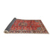 Sideview of Traditional Camel Brown Persian Rug, tr2810