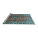 Sideview of Machine Washable Persian Light Blue Traditional Rug, wshtr2810lblu