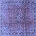 Square Persian Blue Traditional Rug, tr2810blu