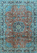 Machine Washable Persian Light Blue Traditional Rug, wshtr2810lblu