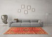 Machine Washable Persian Orange Traditional Area Rugs in a Living Room, wshtr2810org