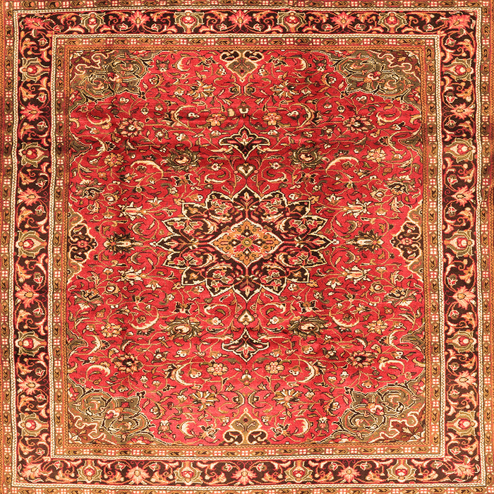 Serging Thickness of Persian Orange Traditional Rug, tr2810org