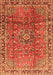 Serging Thickness of Machine Washable Persian Orange Traditional Area Rugs, wshtr2810org