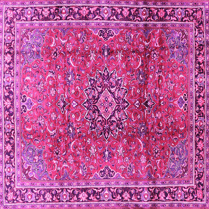 Square Machine Washable Persian Pink Traditional Rug, wshtr2810pnk