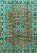 Machine Washable Persian Turquoise Traditional Area Rugs, wshtr2810turq