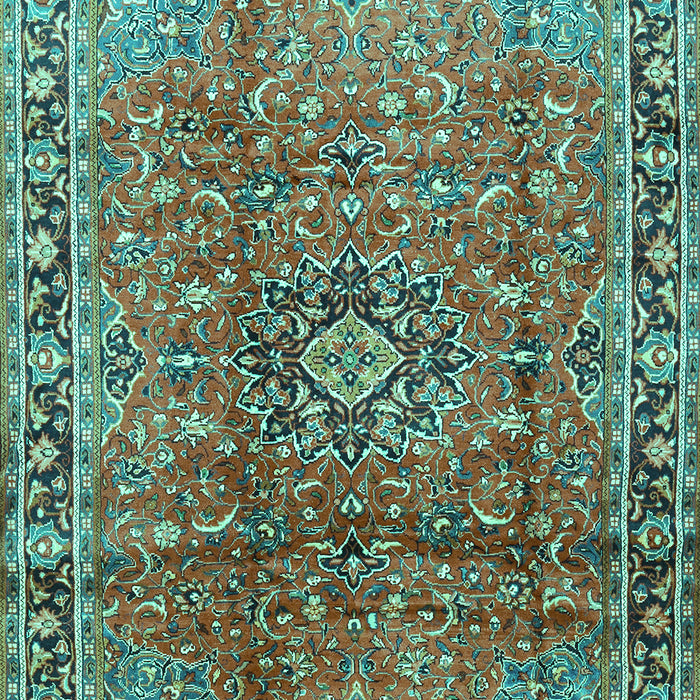 Machine Washable Persian Turquoise Traditional Area Rugs, wshtr2810turq