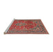 Sideview of Machine Washable Traditional Camel Brown Rug, wshtr2811