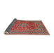 Sideview of Traditional Camel Brown Persian Rug, tr2811